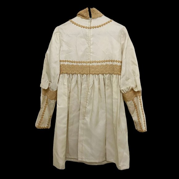 White and Gold Vintage Dress - Picture 2 of 2